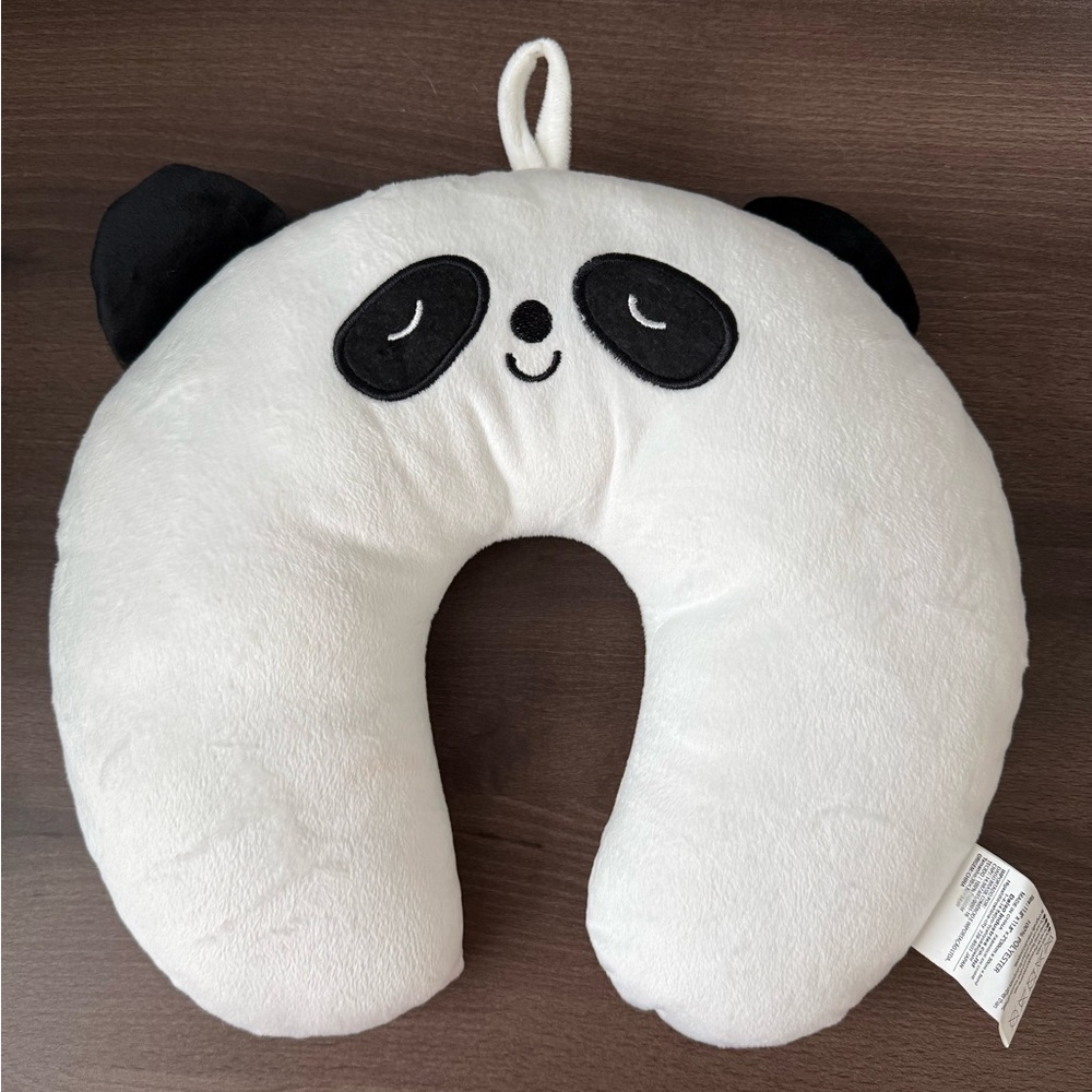 Daiso Black and White Panda Plush Pillow